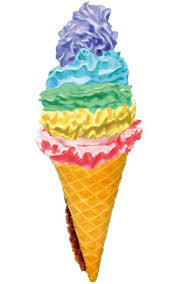 虹色のアイスクリーム