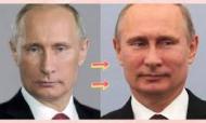 プーチン 二重顎が目立つ